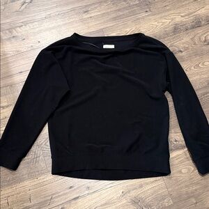 Thread & Supply Classic Black Boatneck Top